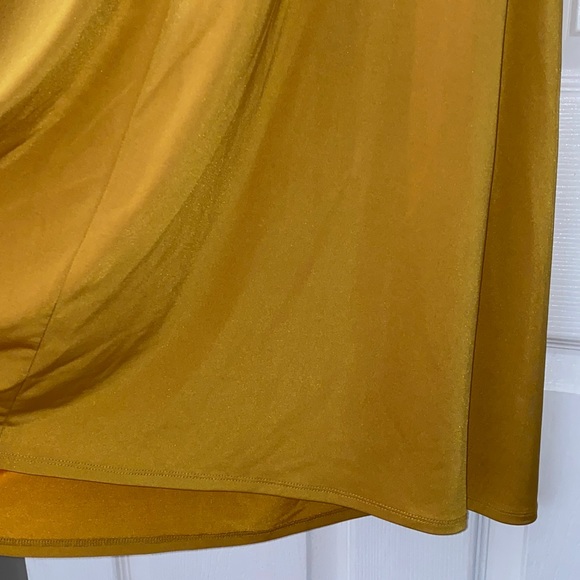ZARA Gold / Yellow / Mustard Slip Dress with Drawstring Waist - Picture 5 of 10